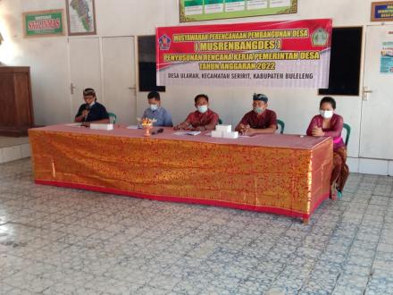Musrenbangdes Penyusunan RKP Desa Tahun 2022 di Desa Ularan